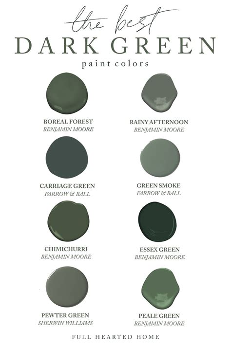 The Best Dark Green Paint Colors Full Hearted Home Green Paint