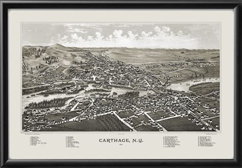 Carthage NY 1888 Restored Map | Vintage City Maps