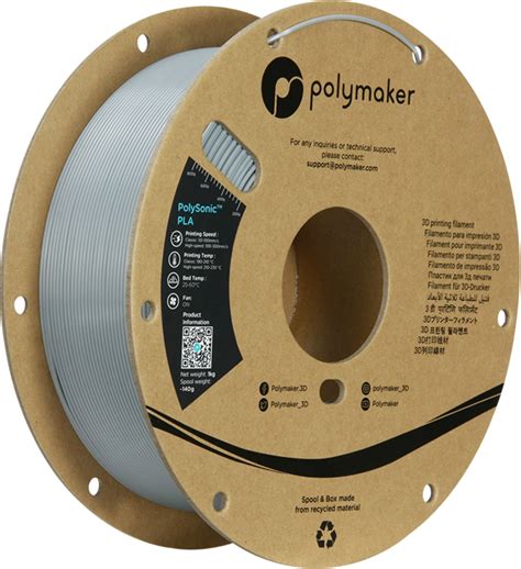 Polymaker PolySonic PLA Grey 3DJake