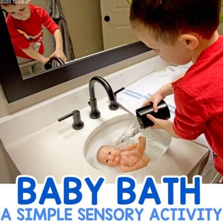 Baby Doll Bath: A quick and easy toddler activity - Busy Toddler