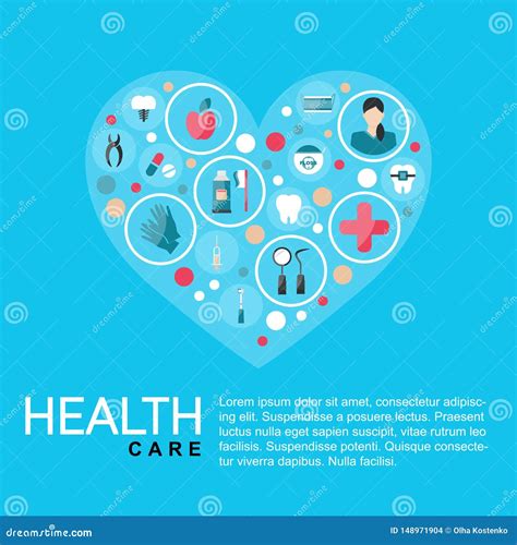 Vector Illustration Template Healthcare Poster Stock Vector