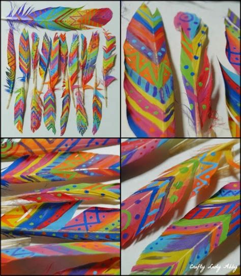 Paint Diy Painted Feathers