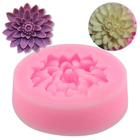 Hign Quality Flower D Silicone Mould Lotus Mode Jelly Mold Cake