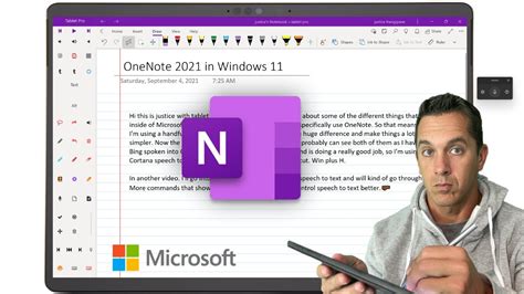 Tablet Pro On Onenote In Windows With A Stylus On A Microsoft