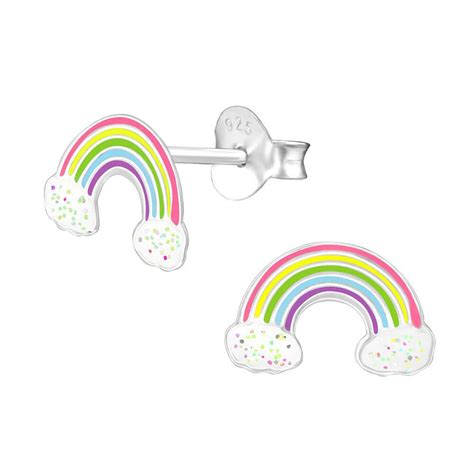 Boucles D Oreilles Arc En Ciel En Argent Bijouterie Argent