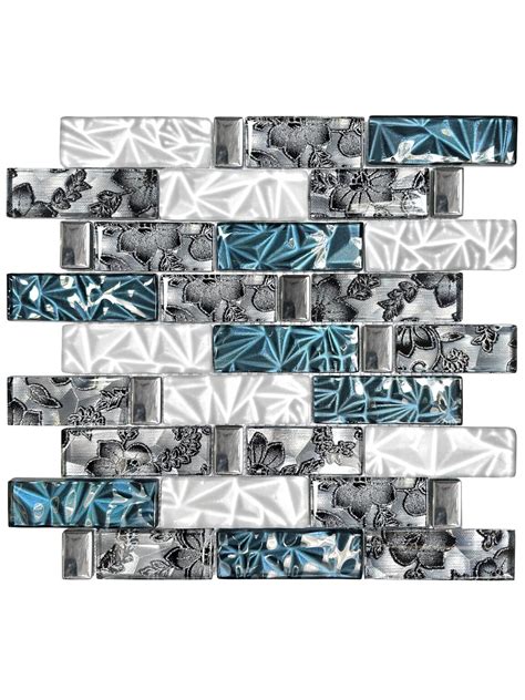 Blue White Subway Glass Backsplash Tile | Backsplash.com