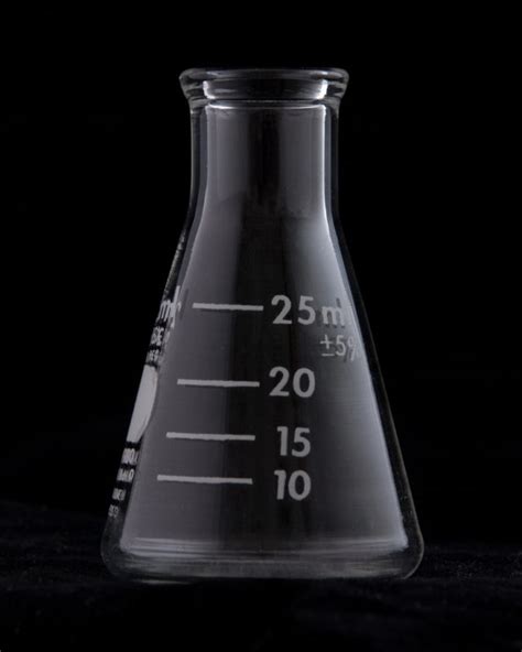 Matraz erlenmeyer de vidrio transparente graduado 25 ml - Reachem