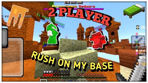 2 PLAYERS RUSH ON ME MCPE GAMEPLAY VIDEO MCPE BEDWARS