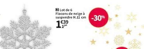 Offre Lot De 6 Flocons De Neige à Suspendre H 11 Cm chez Conforama