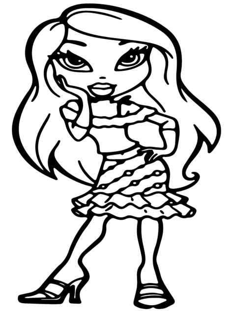 Bratz Coloring Pages Cheerleading Games