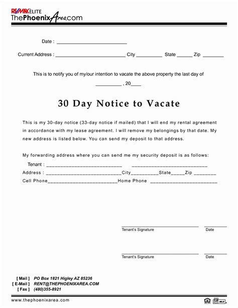 Free Printable 30 Day Eviction Notice Template