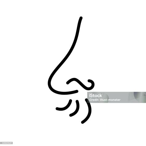 Smelling Human Nose Icon Vector Stock Illustration - Download Image Now ...