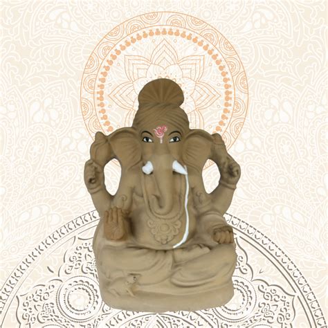 Buy 3 Ft Eco Friendly Clay Ganpati Idol Online At Low Price Clay Ganesha Hyderabad Ganesha