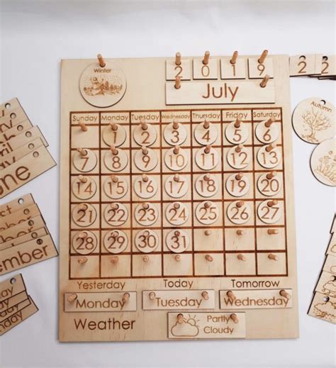 Wooden Perpetual Calendar Beckingsale Designs