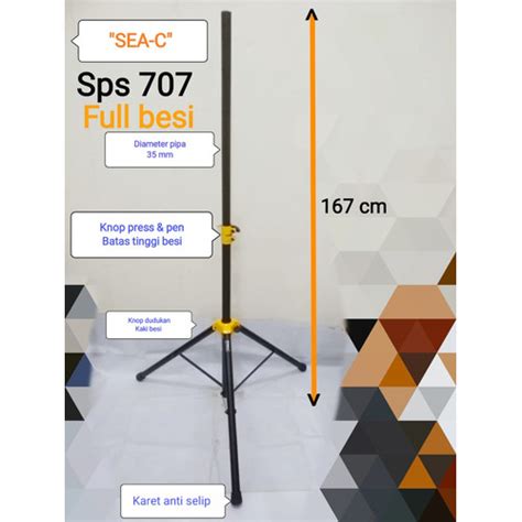 Jual Stand Speaker Tripod SEAC SPS 707 Full Besi Tiang Kaki Speaker