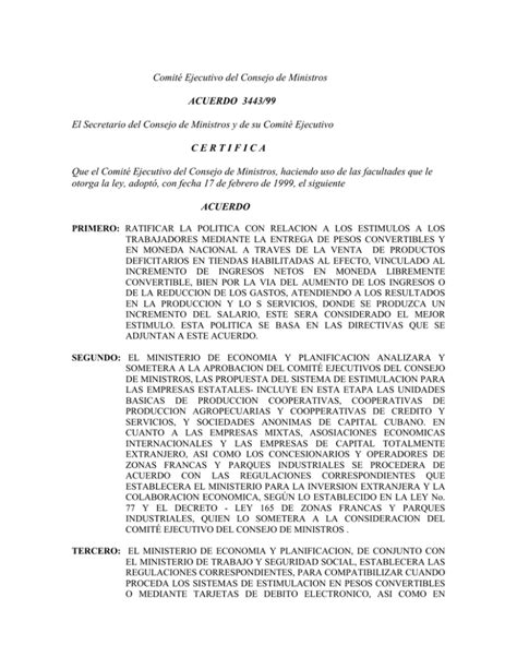 Comit Ejecutivo Del Consejo De Ministros