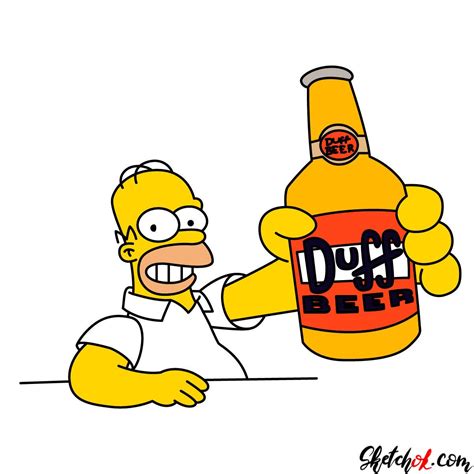 the simpsons holding up a bottle of beer