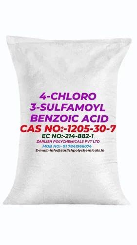 4 Chloro 3 Sulfamoyl Benzoic Acid Packaging Type Bag At Best Price In