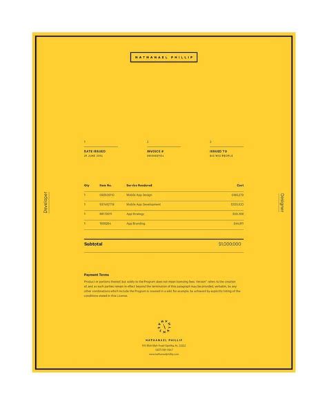 Invoice Design Examples To Inspire You Artofit