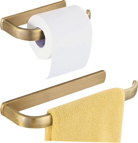 Brushed Gold Toilet Paper Holder Hand Towel Holder Shunli