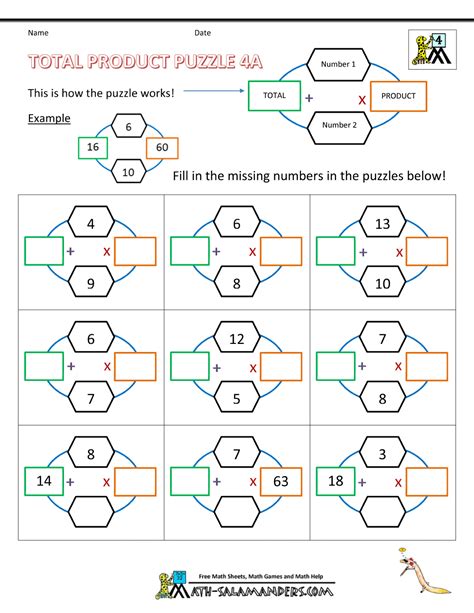 4th Grade Math Puzzles