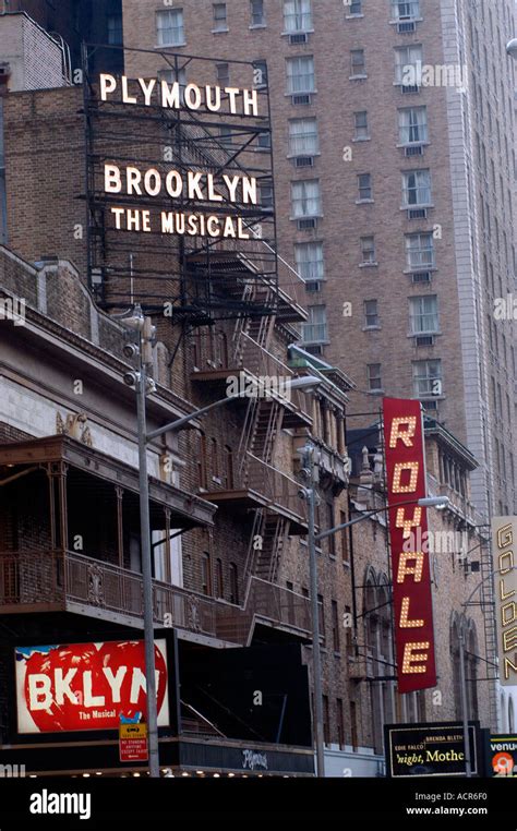 The Plymouth and Royale Broadway theaters in Times Square Stock Photo ...