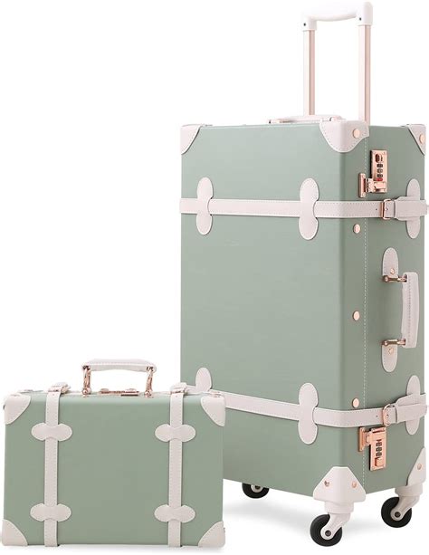 Amazon Unitravel Vintage Suitcase Set Spinner Travel Hardside