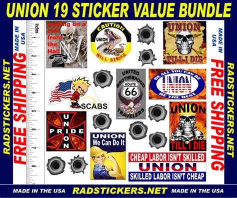 Hard Hat Stickers Union Hard Hat Stickers 10 of My Best - Etsy