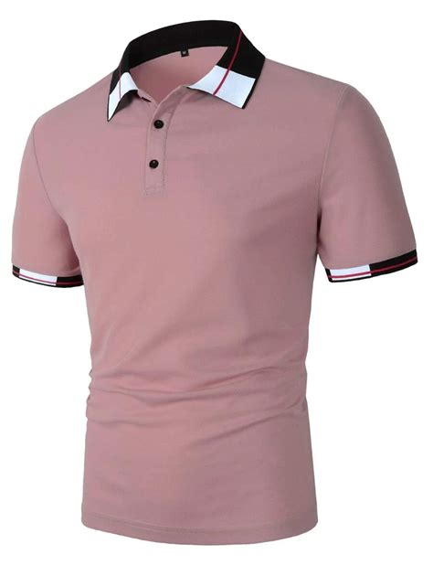 Manfinity Homme Men Contrast Collar Polo Shirt Shein Usa