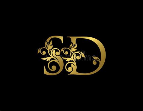 Letter Sd Logo With Luxury Gold Elegance Logo Vector Vector