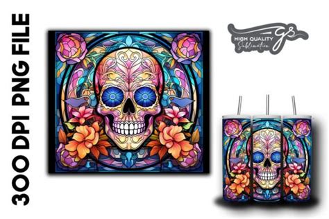 Sugar Skull Stained Glass Bundle Bundle · Creative Fabrica