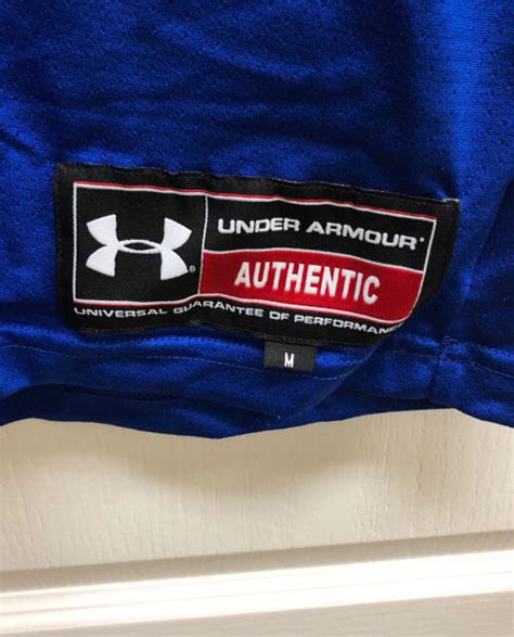 Under Armour Authentic 2 Button Baseball Jersey Men S Medium Royal Blue Ebay