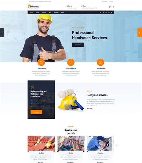 Conebrick A Masterly Html Template For Construction