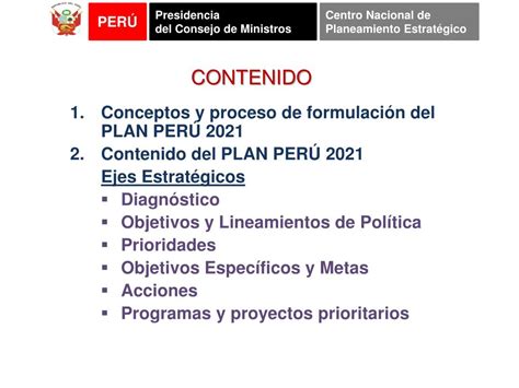 Ppt Plan Per Plan Estrat Gico De Desarrollo Nacional