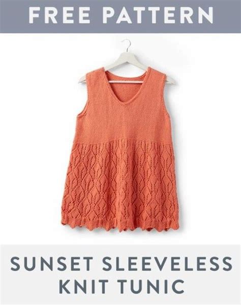 Sunset Sleeveless Knit Tunic Free Pattern Beautiful Skills Crochet