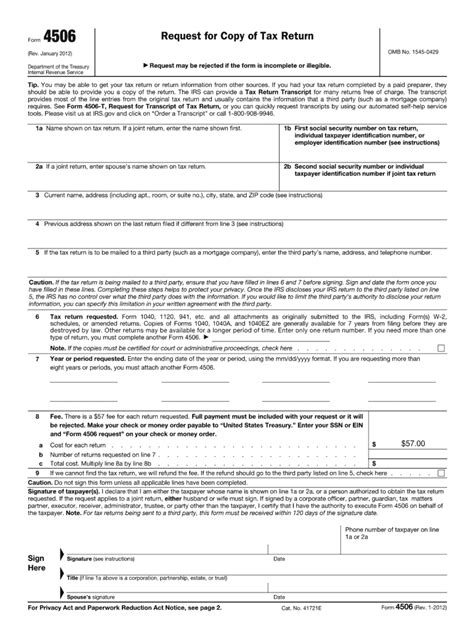 Form 4506 Fill Out And Sign Printable Pdf Template Airslate Signnow