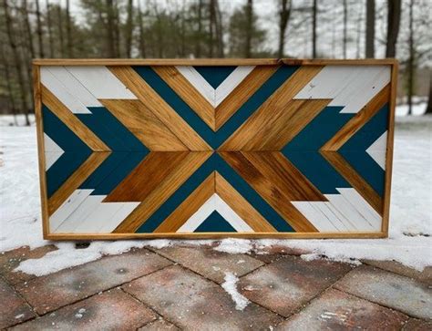 Reclaimed Wood Mosaic Wall Art Etsy Scrap Wood Art Wood Wall Art Diy