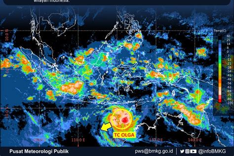 Bibit Siklon Tropis 96S Berkembang Jadi Siklon Tropis Olga Apa Dampaknya