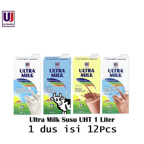 Jual Susu Ultra Low Fat Uht Liter Isi Pcs Shopee Indonesia