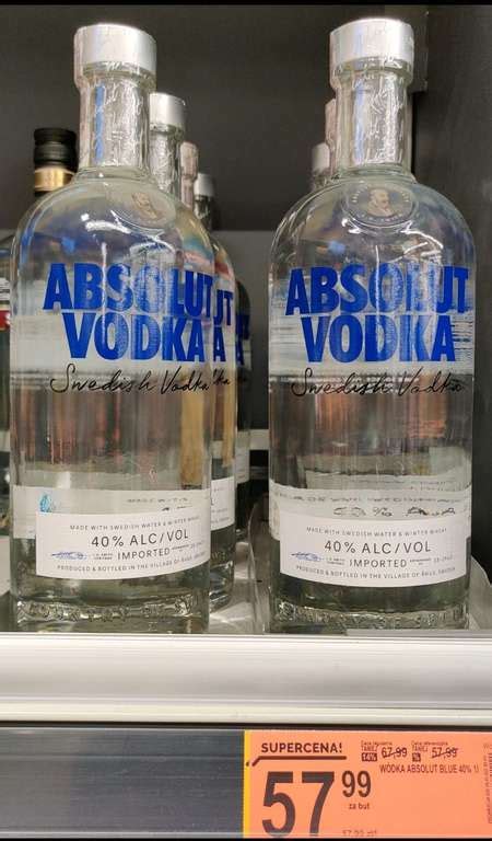 Wódka ABSOLUT BLUE 40 w butelce 1L BIEDRONKA Pepper pl