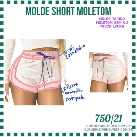 Molde Short Moletom 750 21 CAMALEOA ATELIER DE COSTURA