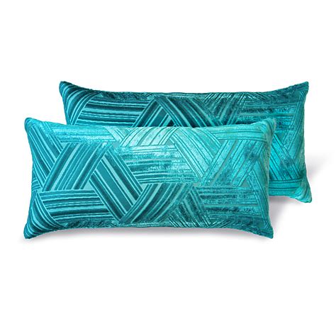 Set Of Two Triangles Velvet Mini Pillows By Kevin O Brien Silk Velvet