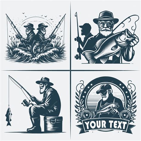 Premium Vector Fishing Vector Bundle File Black And White Fishing