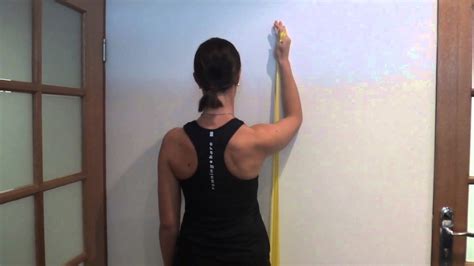 All Care Physio Shoulder Exercises Wall Slide Flexion Theraband Youtube