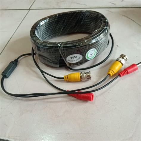 jual kabel cctv kabel jadi cctv video power panjang  meter shopee