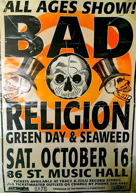 Green Day Concert Posters 1992-1993 | GreenDay.fm