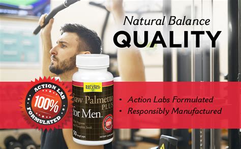 Natural Balance Saw Palmetto Plus Para La Salud De La Próstata Para Hombre