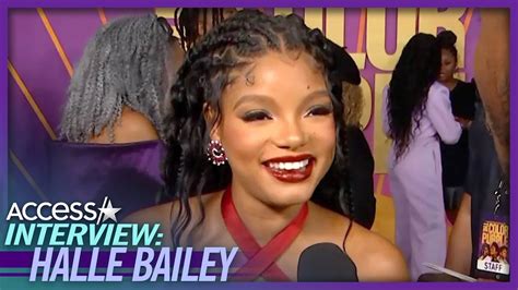 Halle Bailey Cried Over Fantasia Barrino S The Color Purple Performance On Set Youtube