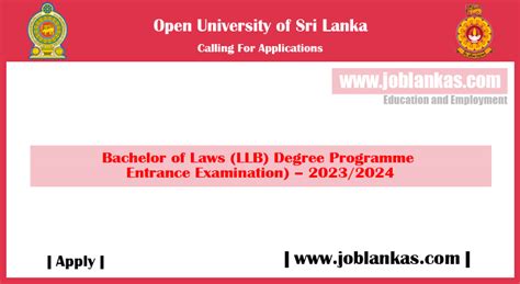 Llb Degree Programme Entrance Exam 202324 Open University Ousl