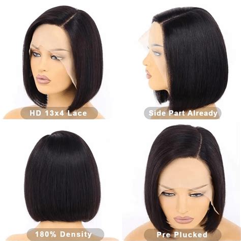 Peruca Bob Cabelo Humano 13x4 Renda HD Frontal BOB Perucas Para Perucas